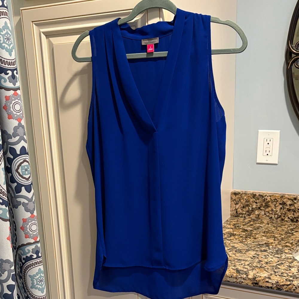 Vince Camuto Blue Sleeveless Top